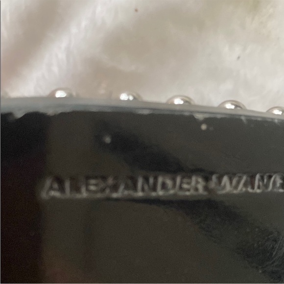 ALEXANDER WANG Black Leather Studded Booties. Size 5 - Picture 4 of 8
